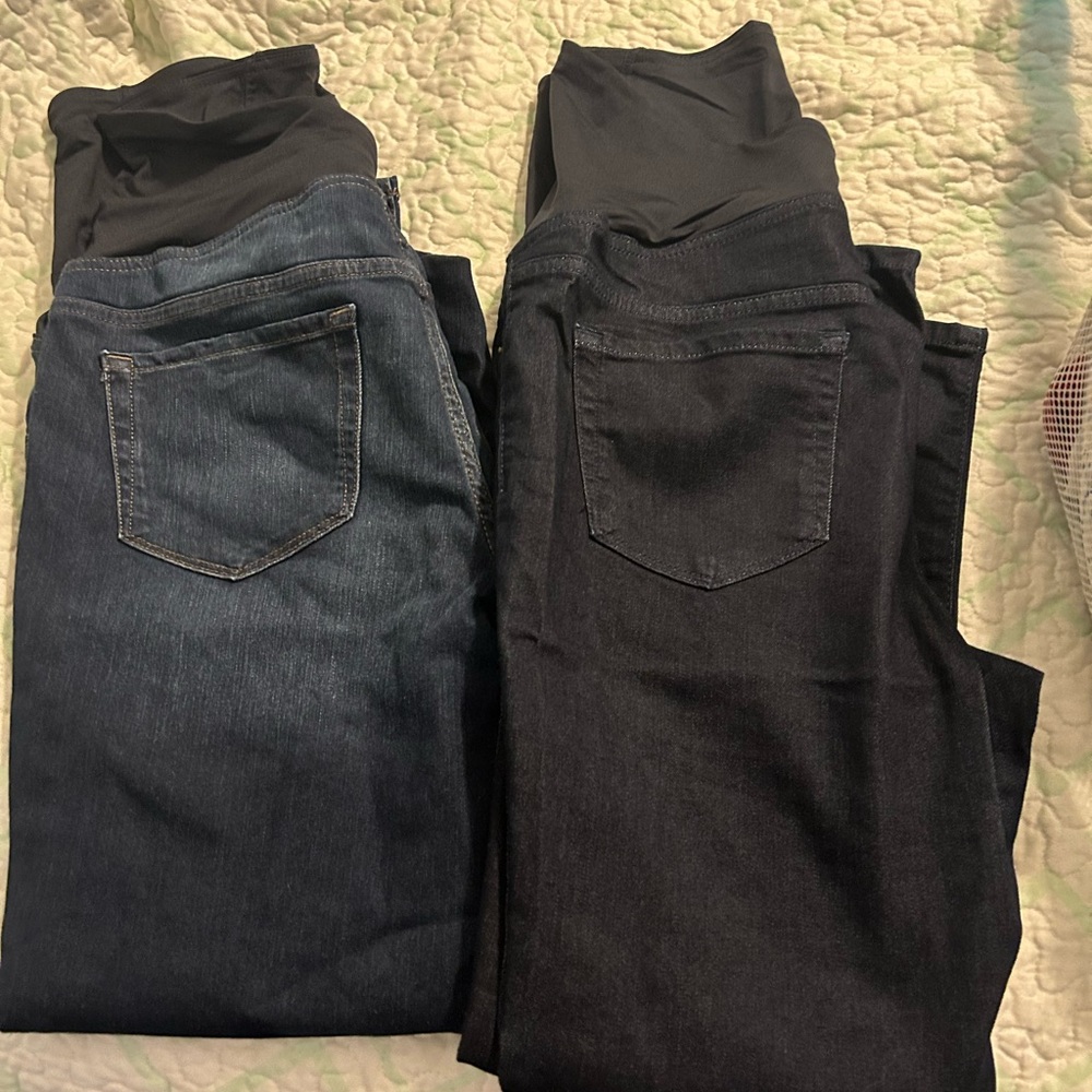 Isabel Maternity by Ingrid & Isabel Blue and Dark blue skinny jeans